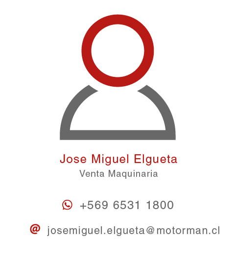 Jose Miguel Elgueta - Venta de Maquinarias - Fijo +56 2 2435 6622 - Móvil +56 9 6531 1800