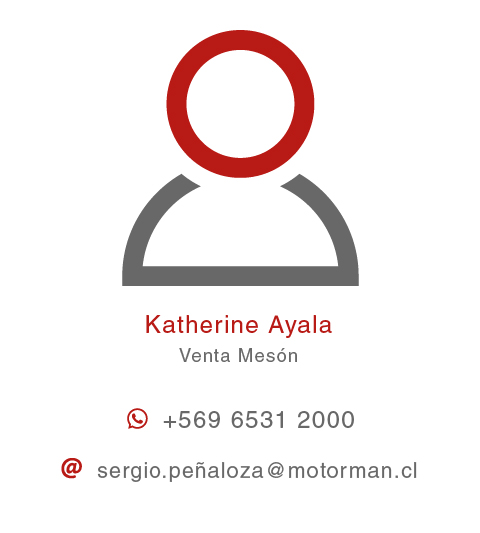 Katherine Ayala - Vendedor Técnico de Repuestos de Motorman - Especialista de Repuestos Kubota - Fijo +56 2 2435 6622 - Móvil +56 9 7622 7378