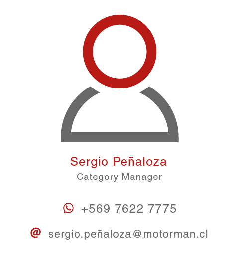 Juan Pablo Cortes - Vendedor Técnico de Repuestos de Motorman - Especialista de Repuestos Kubota - Fijo +56 2 2435 6624 - Móvil +56 9 7622 6287